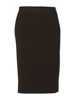 Ladies Poly/Viscose Stretch Stripe Mid Length Pencil Skirt  - M9472